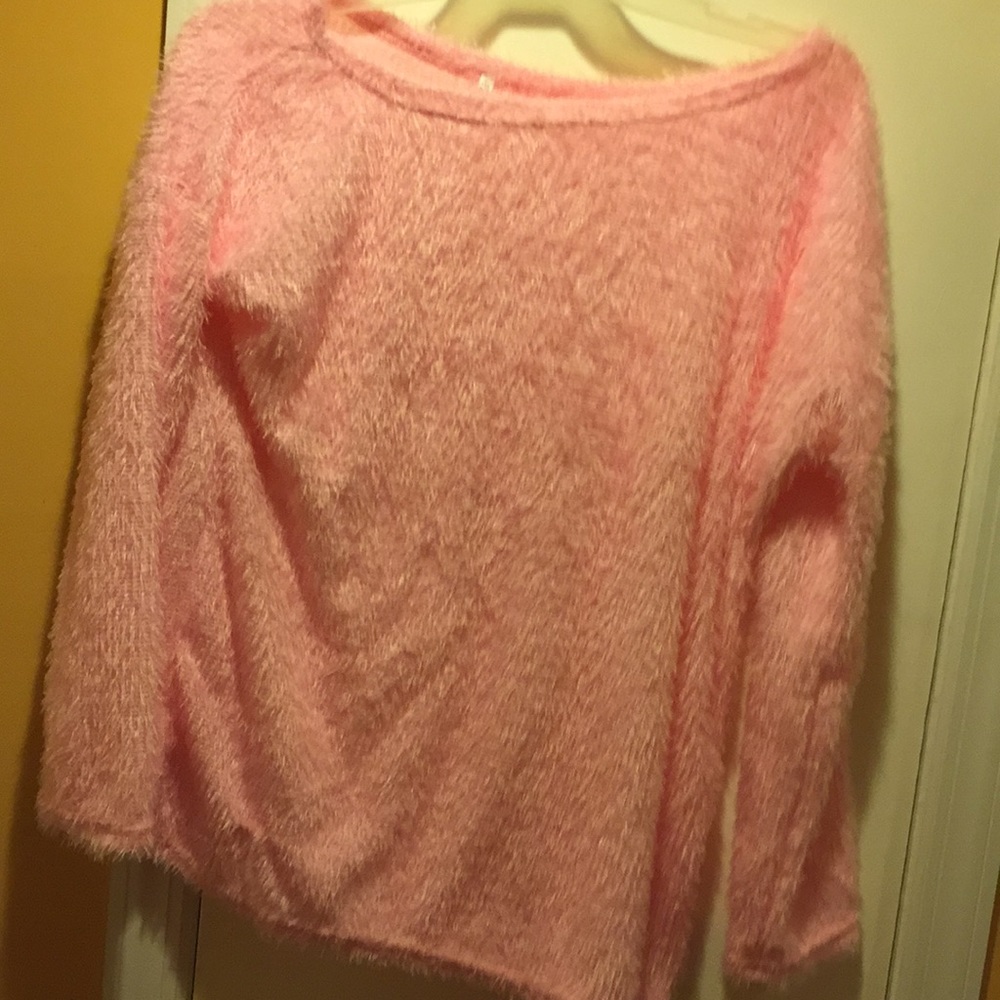 Fleece pink sweater